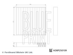 BLUE PRINT ADBP250109 — Салонный фильтр