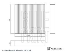 BLUE PRINT ADBP250171 — Салонный фильтр