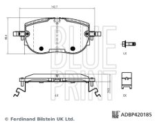 BLUE PRINT ADBP420185 — Колодки тормозные дисковые