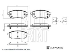 BLUE PRINT ADBP420202 — Plăcuțe de frână disc