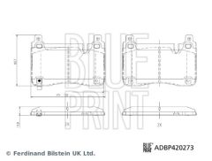 BLUE PRINT ADBP420273 — Plăcuțe de frână disc