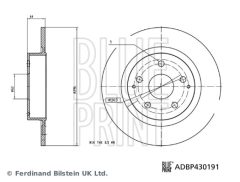 BLUE PRINT ADBP430191 — Disc de frână