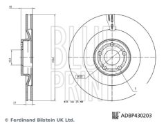 BLUE PRINT ADBP430203 — Disc de frână