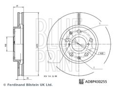 BLUE PRINT ADBP430255 — Disc de frână