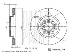 BLUE PRINT ADBP430259 — Тормозной диск