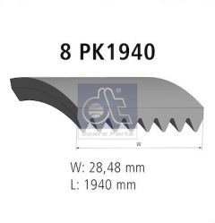 DT Spare Parts 4.80548 — Curea transmisie cu caneluri
