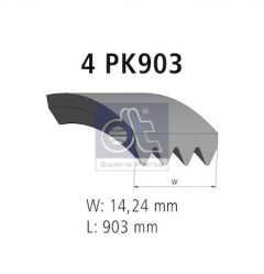 DT Spare Parts 7.54800 — Curea transmisie cu caneluri