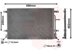 VAN WEZEL 03005238 — Radiator aer condiționat