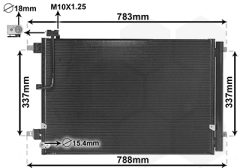VAN WEZEL 03005389 — Radiator aer condiționat