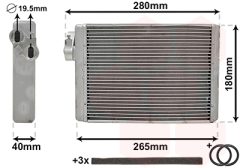 VAN WEZEL 03006408 — Радиатор печки