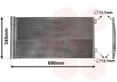 VAN WEZEL 06005414 — Радиатор кондиционера