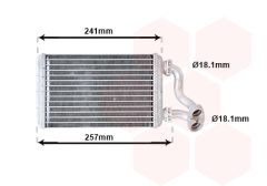 VAN WEZEL 06006257 — Радиатор печки