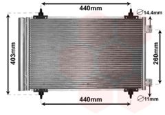 VAN WEZEL 09005263 — Радиатор кондиционера