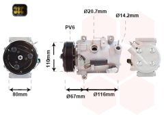 VAN WEZEL 0901K725 — Compresor aer condiționat