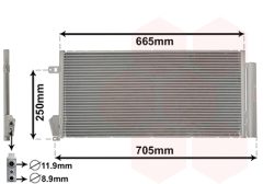 VAN WEZEL 17005396 — Радиатор кондиционера
