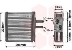VAN WEZEL 17006150 — Radiator încălzire habitaclu