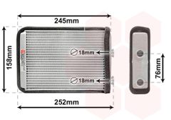 VAN WEZEL 17006220 — Radiator încălzire habitaclu