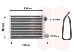 VAN WEZEL 17006242 — Radiator încălzire habitaclu