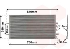 VAN WEZEL 18005407 — Радиатор кондиционера