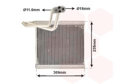 VAN WEZEL 1800V493 — Evaporator aer condiționat