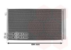 VAN WEZEL 18015738 — Радиатор кондиционера