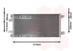 VAN WEZEL 21005074 — Радиатор кондиционера