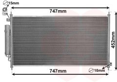 VAN WEZEL 25005234 — Радиатор кондиционера