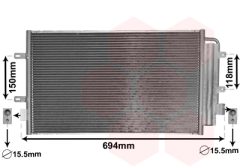 VAN WEZEL 28005127 — Радиатор кондиционера