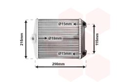 VAN WEZEL 30006171 — Радиатор печки