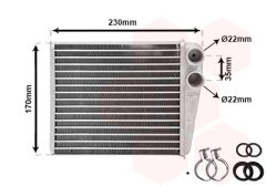 VAN WEZEL 30006465 — Radiator încălzire habitaclu
