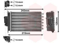 VAN WEZEL 30006649 — Радиатор печки