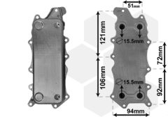 VAN WEZEL 30013701 — Radiator ulei motor
