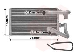 VAN WEZEL 32006259 — Радиатор печки
