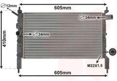 VAN WEZEL 37002023 — Радиатор охлаждения