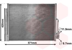 VAN WEZEL 37005560 — Radiator aer condiționat
