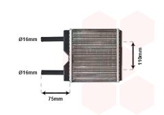 VAN WEZEL 37006094 — Радиатор печки