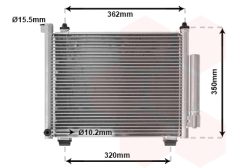 VAN WEZEL 37015402 — Радиатор кондиционера