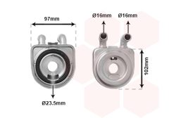 VAN WEZEL 40003271 — Radiator ulei motor