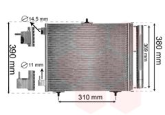 VAN WEZEL 40005295 — Радиатор кондиционера