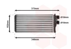 VAN WEZEL 40006359 — Радиатор печки