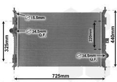 VAN WEZEL 40012386 — Радиатор охлаждения