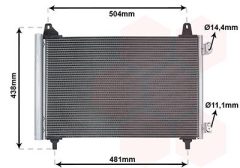 VAN WEZEL 40015703 — Радиатор кондиционера