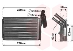 VAN WEZEL 43006048 — Радиатор печки