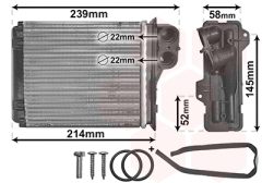 VAN WEZEL 43006398 — Радиатор печки