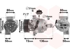 VAN WEZEL 4301K701 — Compresor aer condiționat