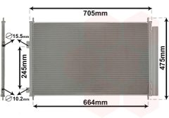 VAN WEZEL 53005410 — Радиатор кондиционера