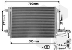 VAN WEZEL 58005209 — Радиатор кондиционера
