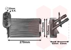 VAN WEZEL 58006173 — Radiator încălzire habitaclu