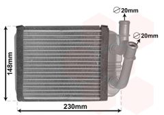VAN WEZEL 58006381 — Радиатор печки
