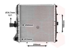 VAN WEZEL 74002055 — Радиатор охлаждения